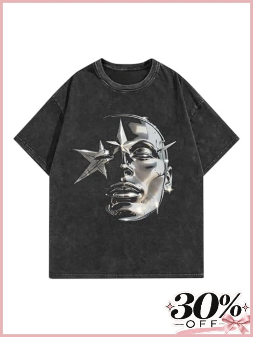 Unisex Oversized Vintage Graphic Tee Cotton Short Sleeve T-Shirt